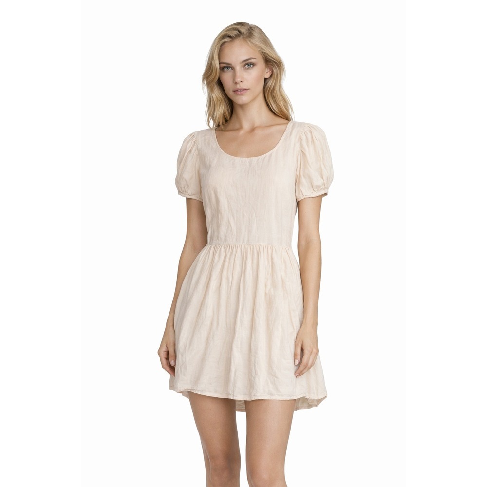 Majorelle Mini Dress Womens Size Small Blush Pink Cutout Puff Sleeve‎